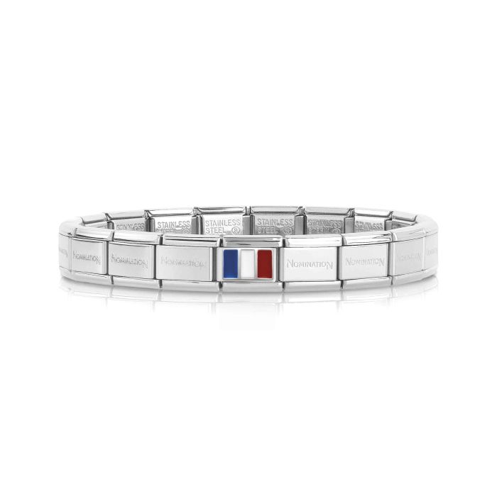 Classic Silver France Flag Charm